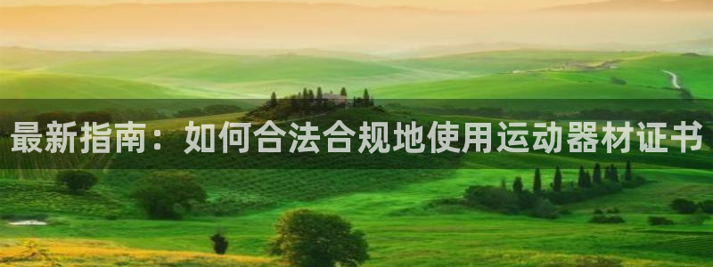 意昂体育4开户：最新指南：如何合法合规地使用运动器材证书