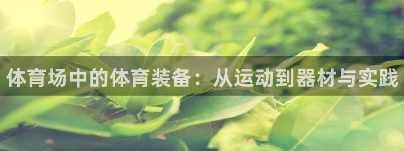 意昂4集团官网首页：体育场中的体育装备：从运动到器材与实践
